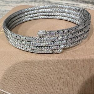 John Hardy Silver and Diamonds Multi-Strand Bracelet